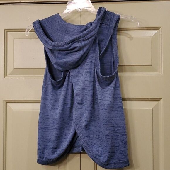 Athleta open back blue zip up vest - Picture 2 of 8